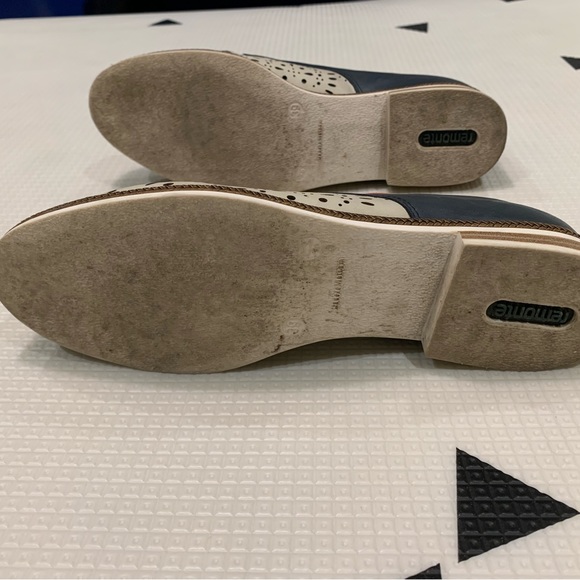 Ladies Ramonte Shoes, blue and creme with red laces - Picture 5 of 8